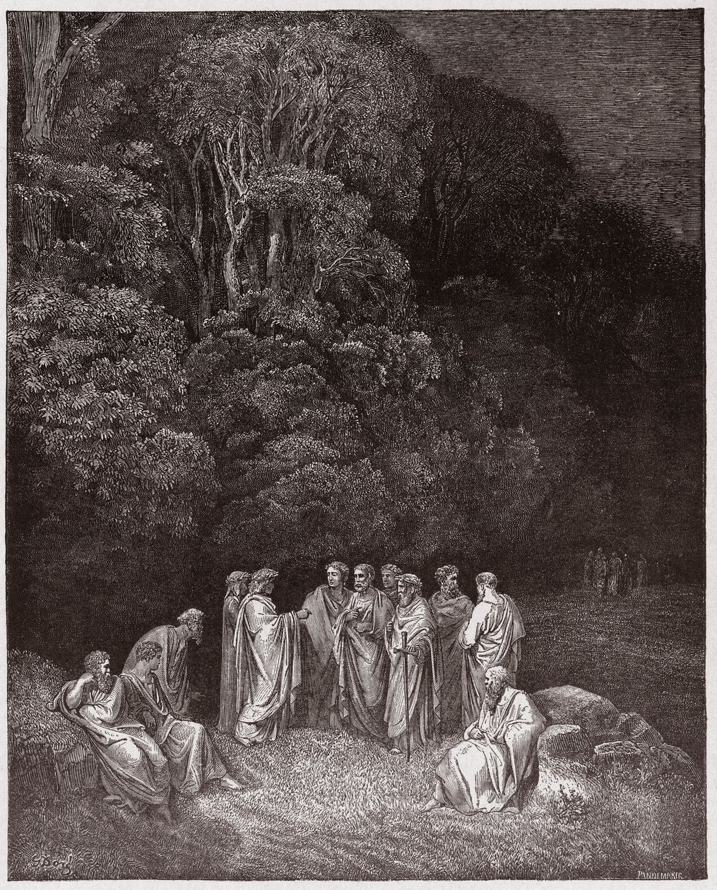 La Divine Comédie, Enfer, Chant 4 : Homère, les poètes et les héros dans les Limbes (Illustration de Gustave Doré) - Gustave Dore