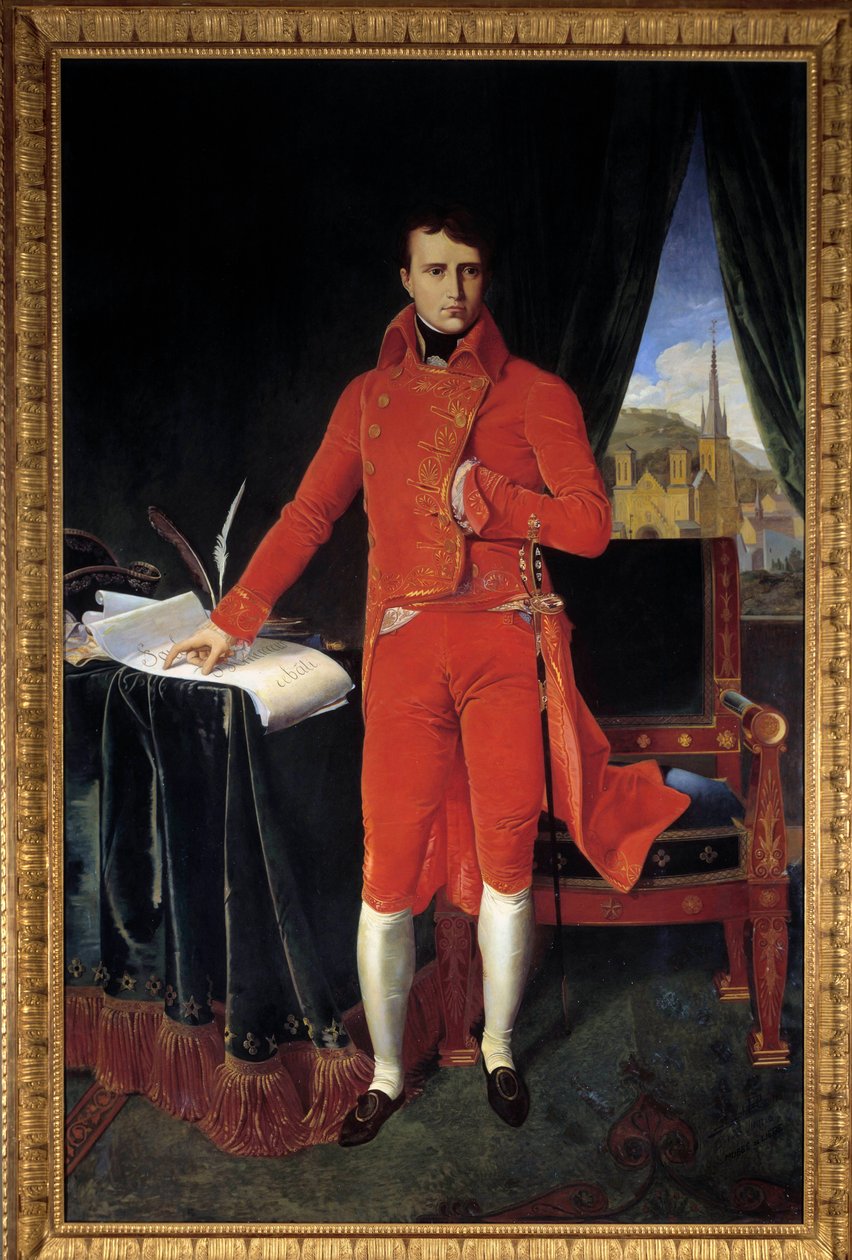 Portrait en pied de Napoléon Bonaparte en premier Consul. Peinture de Joseph Pel d