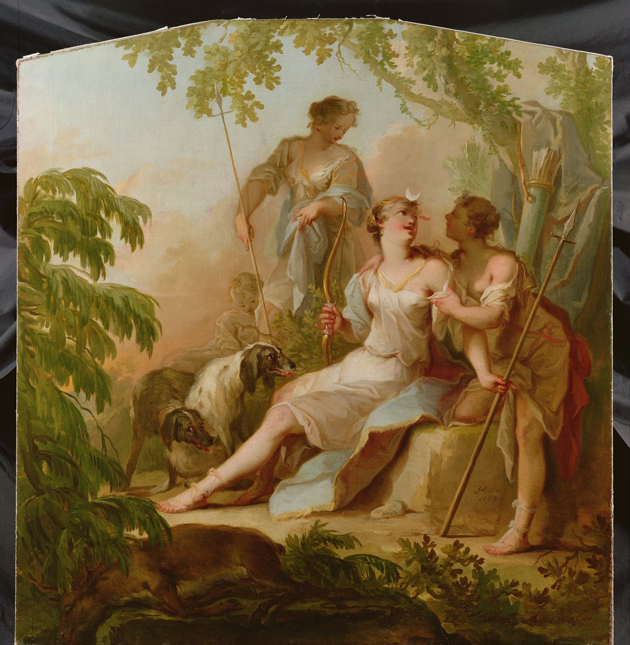 Diane Se Reposant Après la Chasse - Johann Heinrich Keller