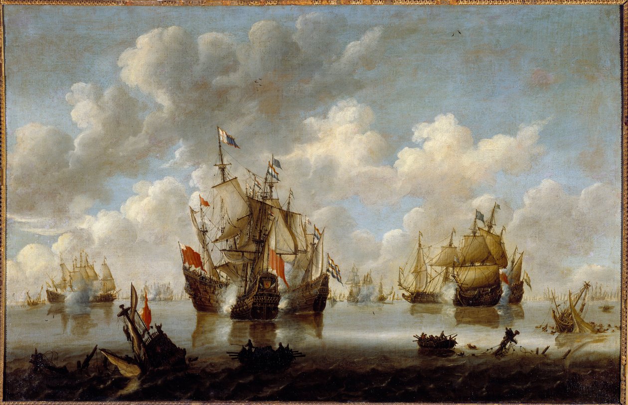 Combat en mer du Nord au XVIIe siècle - Willem van de Velde the Younger
