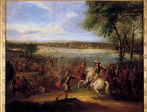 Le Passage du Rhin par Louis XIV (1638-1715) devant Tolhuis 12/07/1672