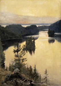 Crête de Kaukola au coucher du soleil