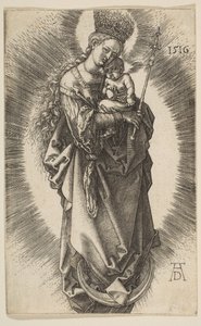 Vierge sur le croissant avec sceptre et couronne étoilée, 1516