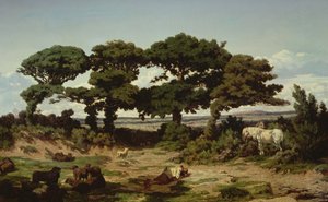Les chênes de Kertregonnec, vers 1869-70
