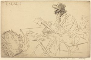Alphonse Legros dessinant