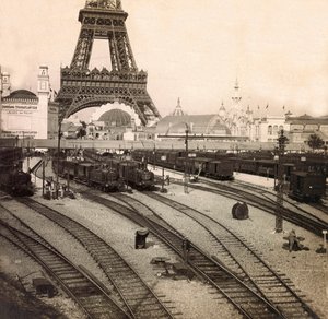 Exposition Universelle de 1900 à Paris : La gare du Champs de Mars - Collection privée