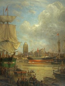 Le lancement du Great Western en 1837