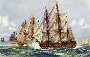 Prise du Duguay Trouin (Implacable) après Trafalgar, 1805