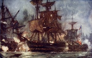 Le Majestic à la bataille du Nil, 1798