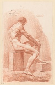 Homme nu assis, vu de côté (3e prix 1790)