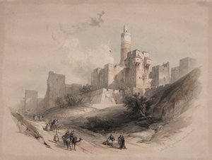 Citadelle de Jérusalem, sans les murs, Tour de David, 1839