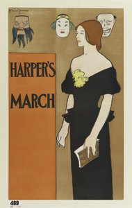 Affiche publicitaire pour le magazine Harper