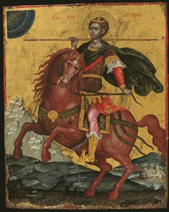 Icône de Saint Démétrios à cheval, 1672