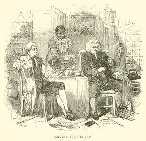 Johnson et son chat (gravure)
