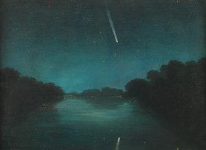 La Grande Comète de 1861 vue du pont de Staines, Middlesex