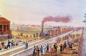 Arrivée du premier train de Saint-Pétersbourg à Tsarskoïe Selo le 30 octobre 1837, 1837
