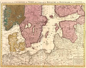 Carte des royaumes du nord (Danemark, Suède, Norvège et Finlande) (gravure)