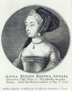 Anne Boleyn, gravée par Wenceslaus Hollar