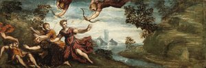 Apollon et Artémis tuant les enfants de Niobé, vers 1545-48