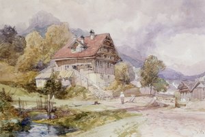 Chalet, Brunnen, lac des Quatre-Cantons