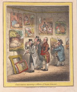 Connaisseurs examinant une collection de George Morlands, pub. 1807
