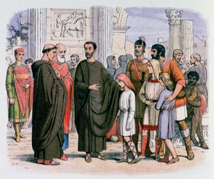 Le pape Grégoire à Rome voyant des esclaves blonds, XIXe siècle