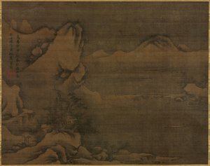 Paysage enneigé avec personnages, 1584