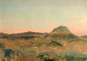Sommet de Montagne Grec au Crépuscule