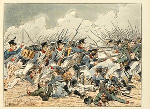 Illustration tirée du livre « Les héros du Siècle », récits anecdotiques par Dick de Lonlay et illustré par Louis Bombled (1862-1927)
