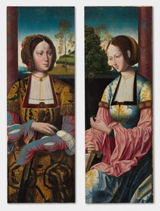 Sainte Catherine et Sainte Barbara (paire)