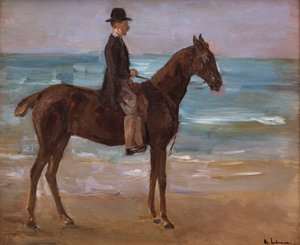 Un cavalier sur le rivage