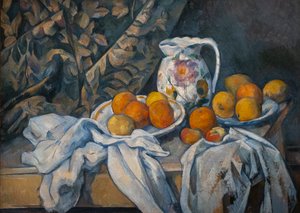 Nature morte avec un rideau