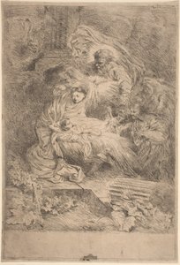 La Nativité avec Dieu le Père et le Saint-Esprit