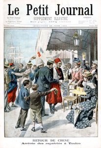Retour de Chine, arrivée des rapatriés, Toulon, 1901