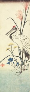 (Herbe de la pampa, Patrinia, campanule chinoise et une grue), 1830-1858