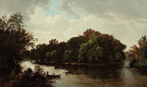 Scène de lac, navigation 1861
