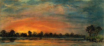 Coucher de soleil à Chelsea, Londres - Frederick (attr. to) Barnard