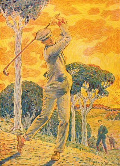 Golf, illustration de couverture pour Vie au Grand Air, 15 septembre 1919 - Gordon Frederick Browne