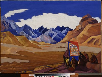 Bannière de celui qui vient (de la suite Maitreya) (Bouddhisme tibétain) - Nicholas Roerich